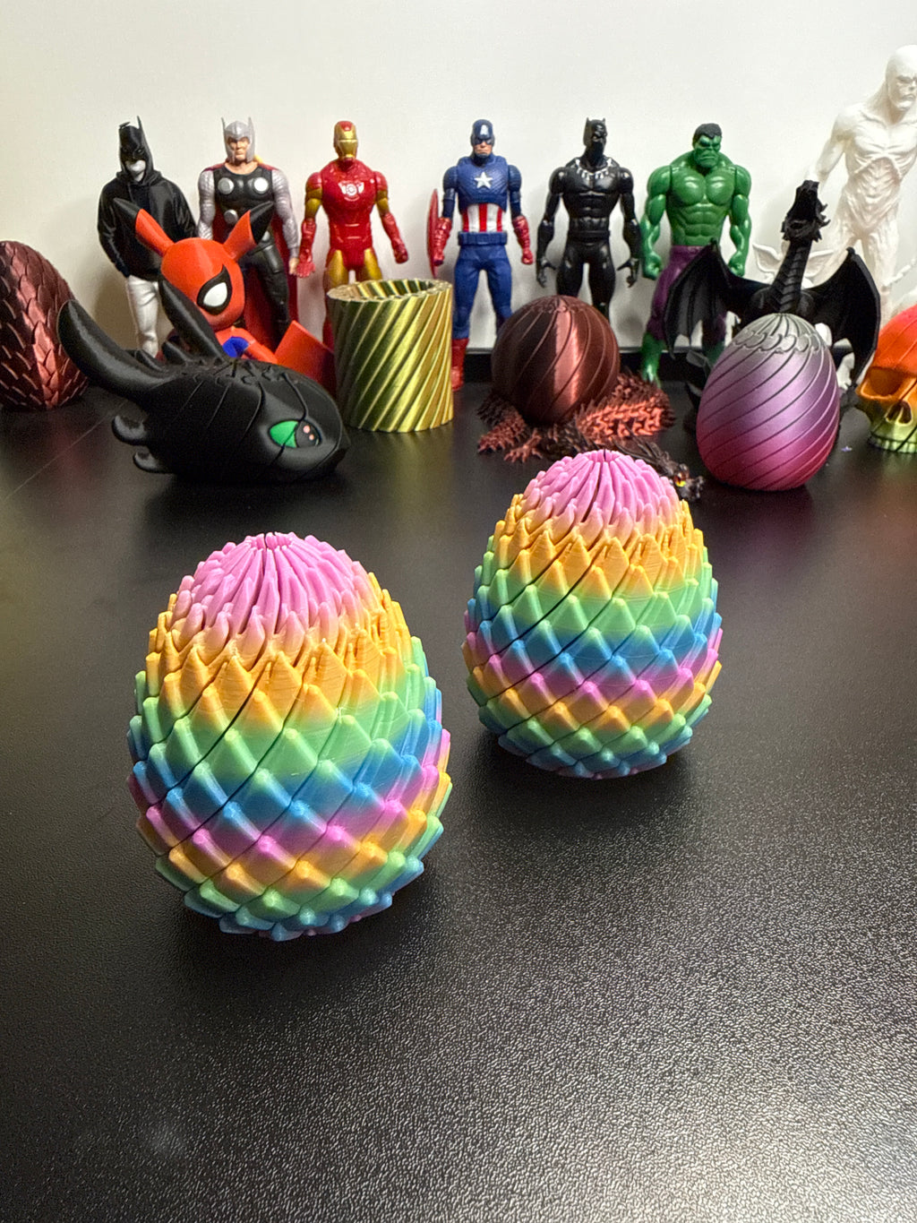 3D Printed Dragon Slippery Egg Fidget – Smooth Sliding Sensory Toy, Mythical Desk Fidget, Stress Relief Gift