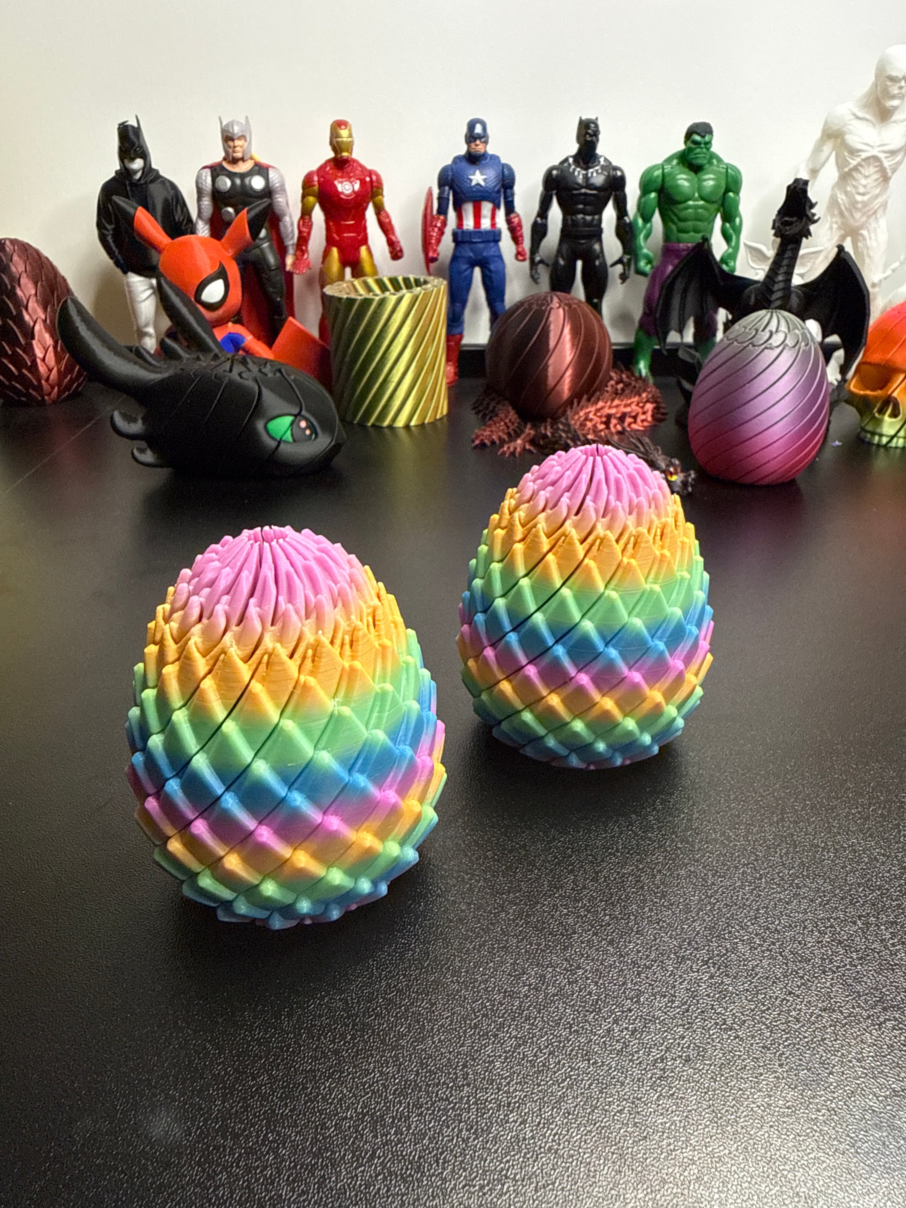 3D Printed Dragon Slippery Egg Fidget – Smooth Sliding Sensory Toy, Mythical Desk Fidget, Stress Relief Gift