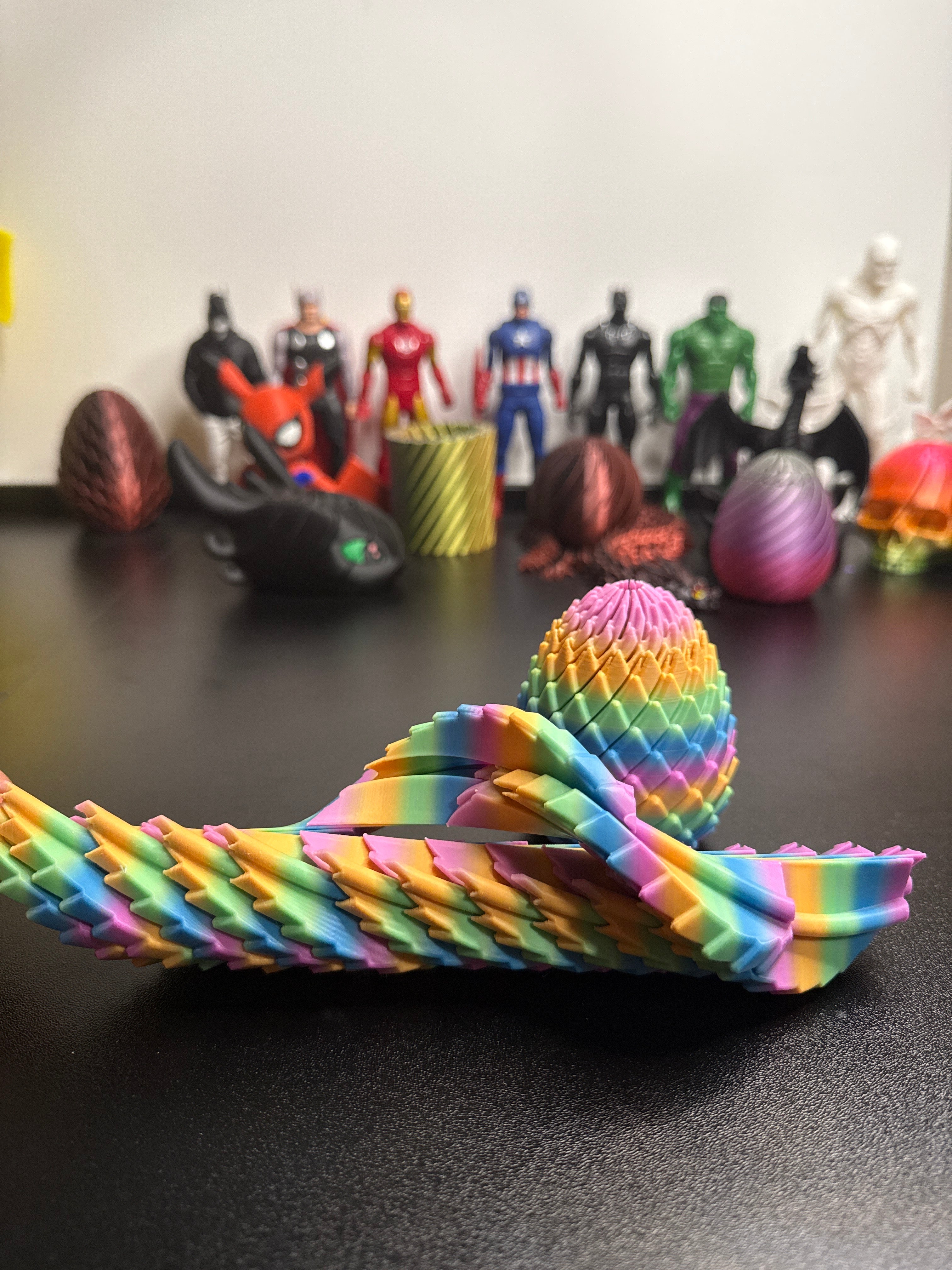 3D Printed Dragon Slippery Egg Fidget – Smooth Sliding Sensory Toy, Mythical Desk Fidget, Stress Relief Gift