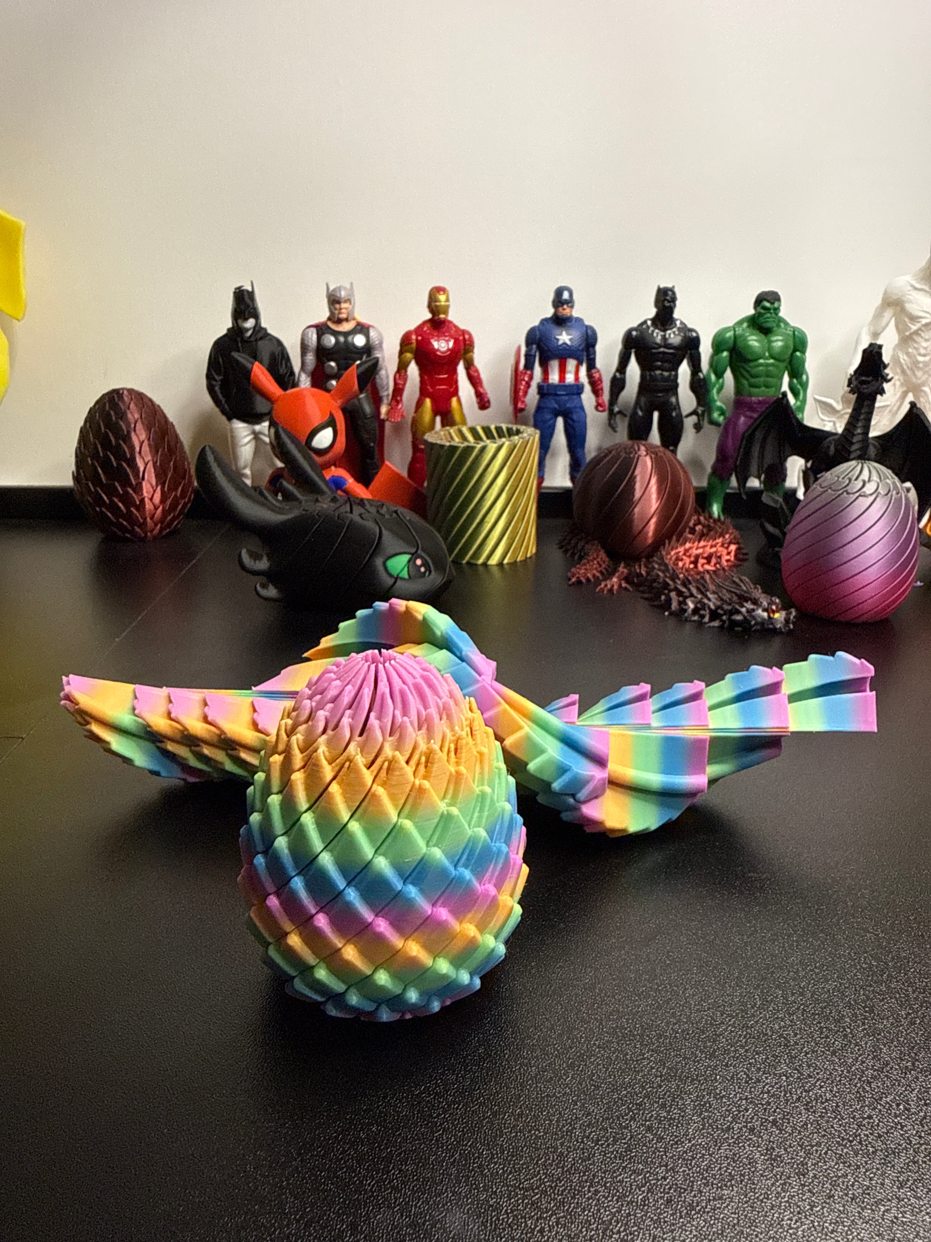 3D Printed Dragon Slippery Egg Fidget – Smooth Sliding Sensory Toy, Mythical Desk Fidget, Stress Relief Gift